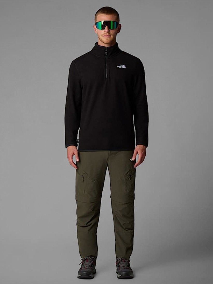 Camisola com Fecho The North Face Glacier Fleece Preta