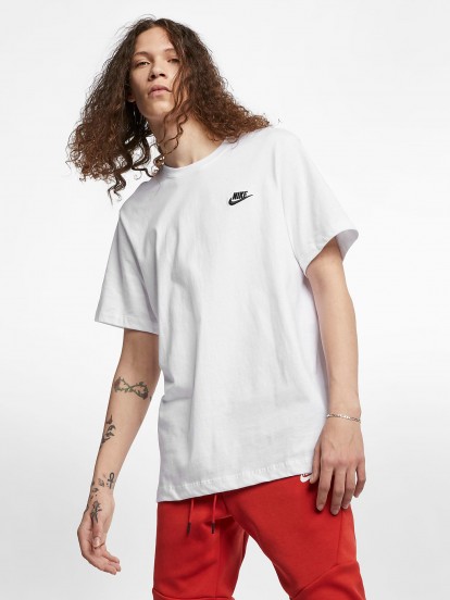 T-shirt Nike Sportswear Club Branca Para Homem