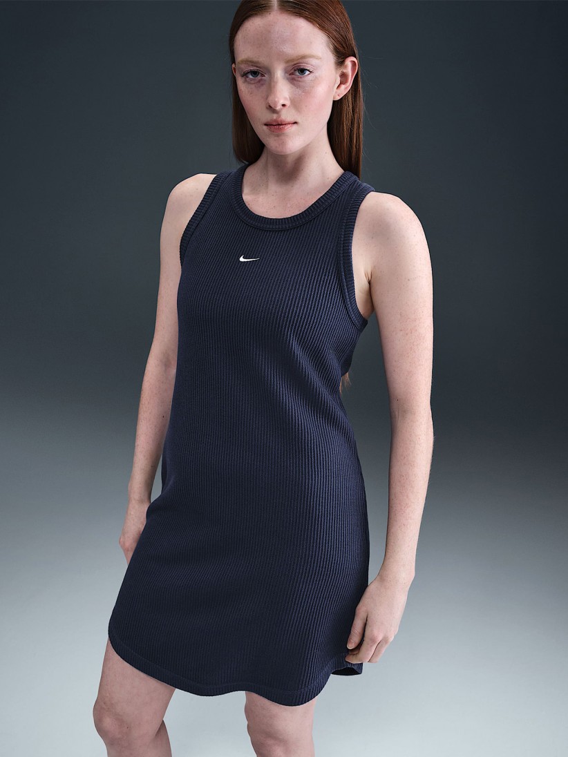 Vestido Nike Sportswear Chill Knit Azul Para Mujer