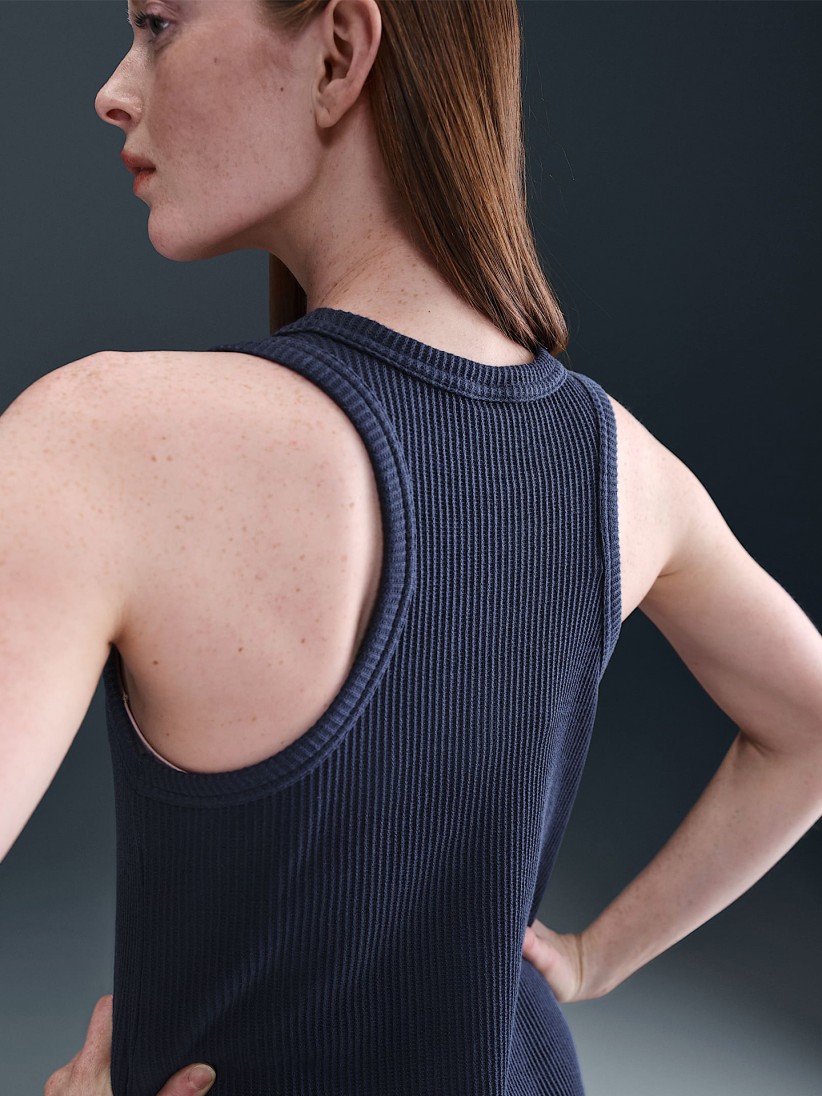 Vestido Nike Sportswear Chill Knit Azul Para Mujer