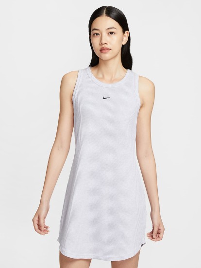 Vestido Nike Sportswear Chill Knit Blanco Para Mujer