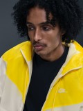 Nike Heritage Sportswear Windrunner White and Yellow Hooded Windbreaker Jacket For Men
