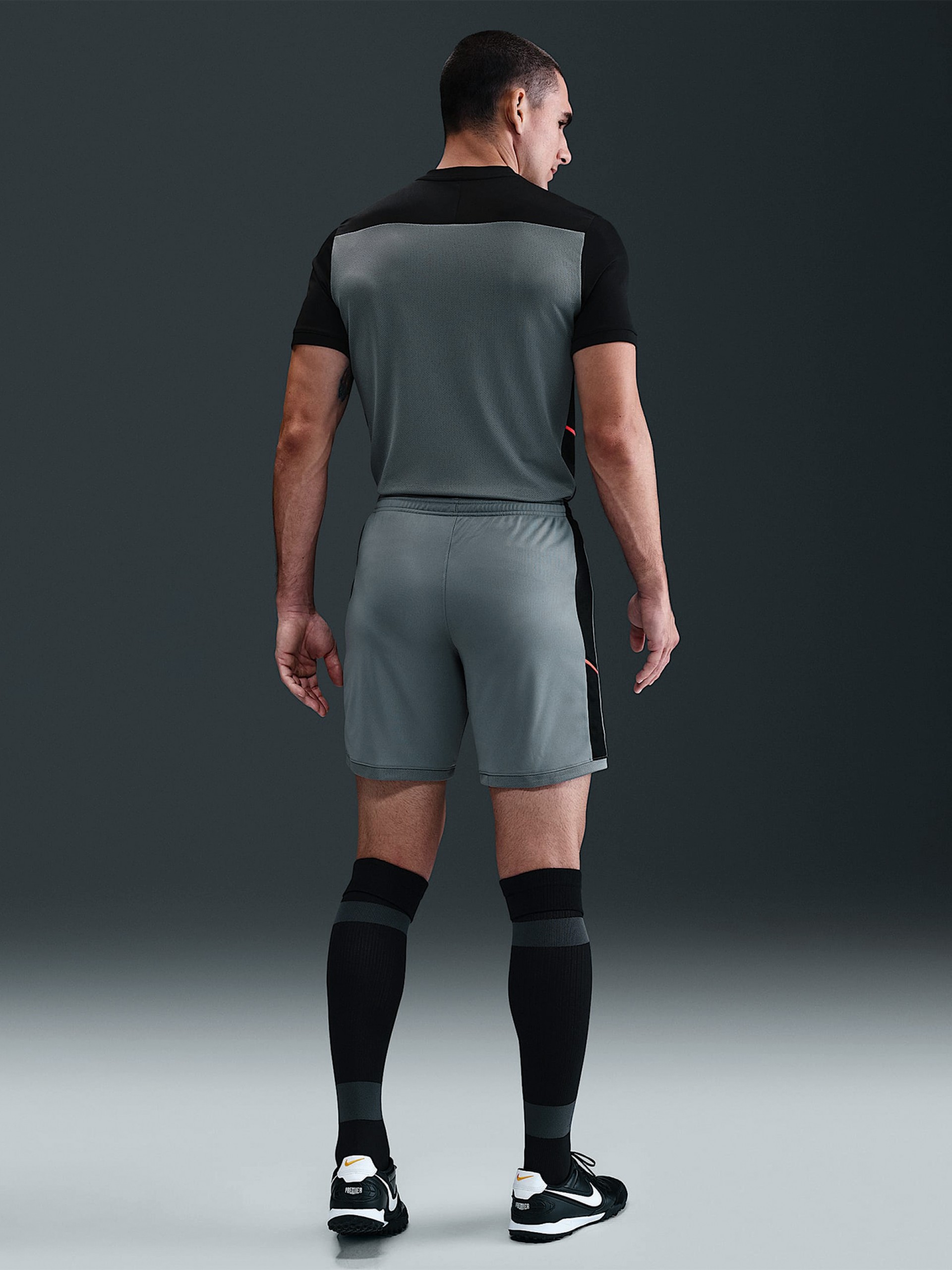 Nike Academy Dri-FIT 21cm Grey Football Shorts For Men