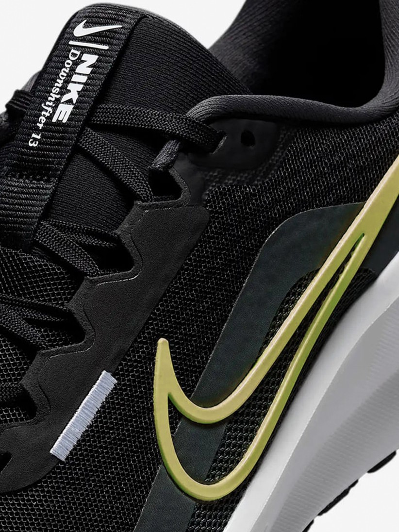 Nike Downshifter 13 Black and Green Running Trainers For Men