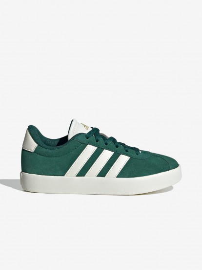 Zapatillas Adidas VL Court 3.0 C Verdes De Gamuza