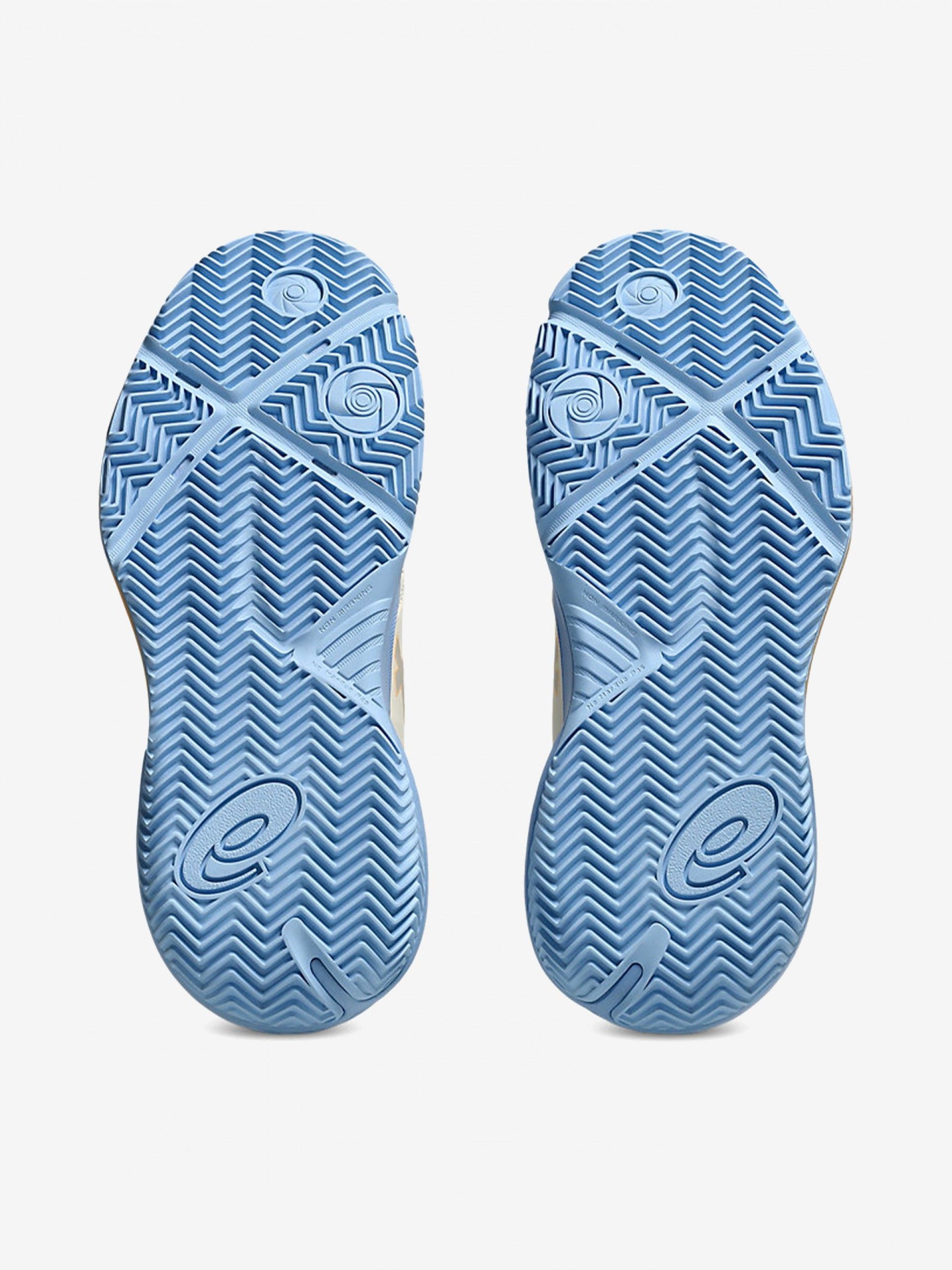 Zapatillas Asics GEL-Challenger 15 Padel Beige y Azules Para Mujer