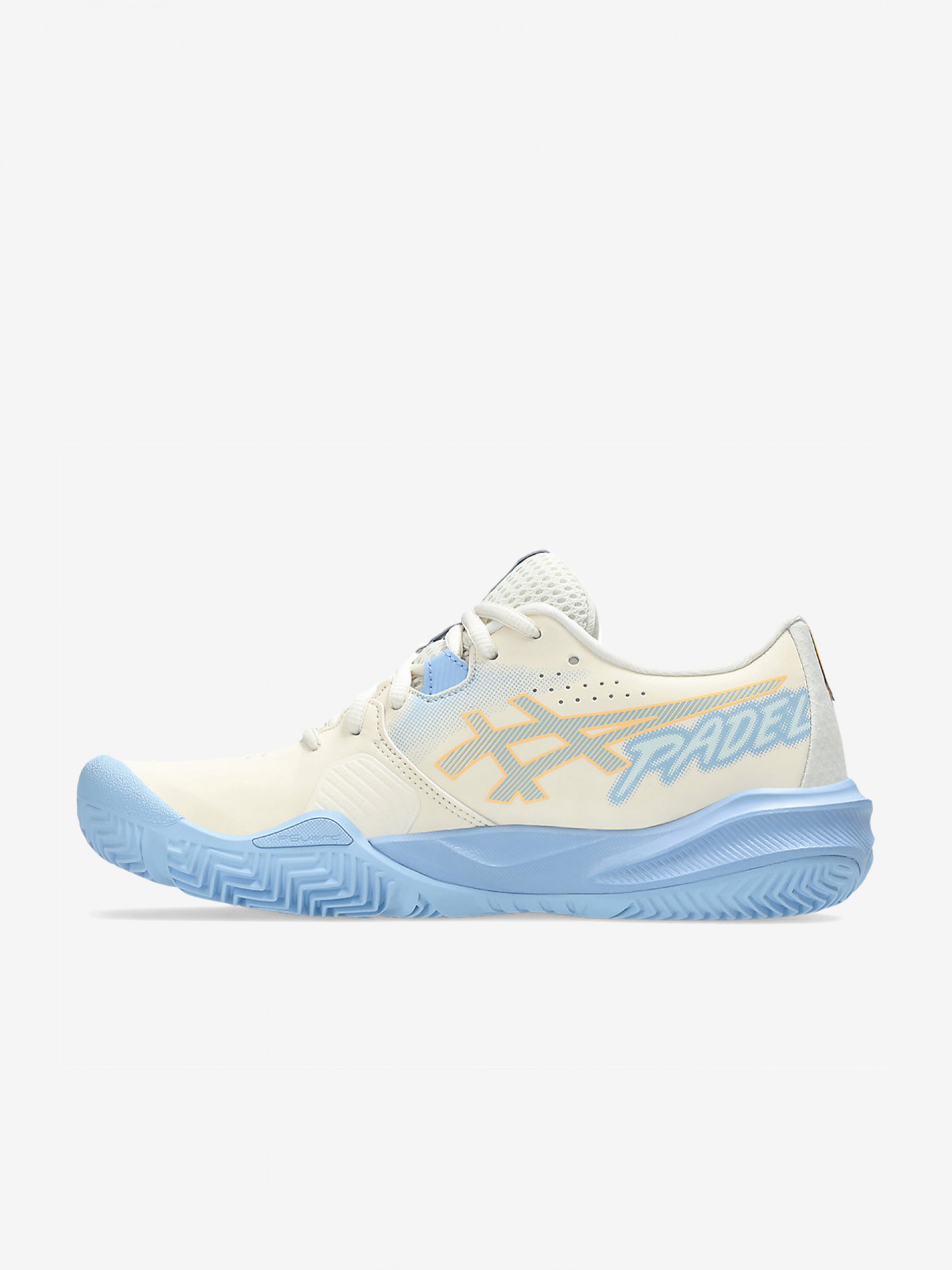 Zapatillas Asics GEL-Challenger 15 Padel Beige y Azules Para Mujer