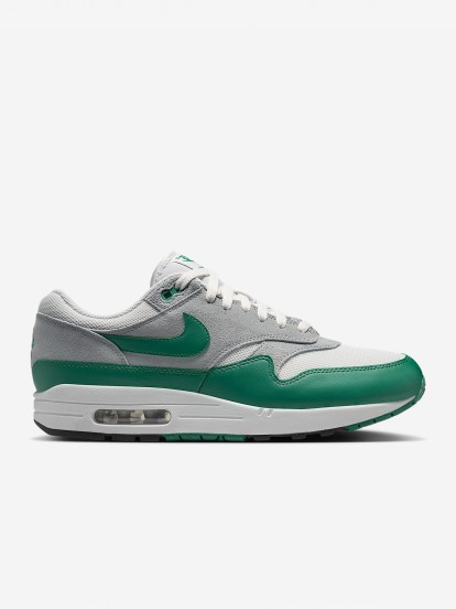 Nike Air Max 1 Essential Grey and Green Sneakers For Men