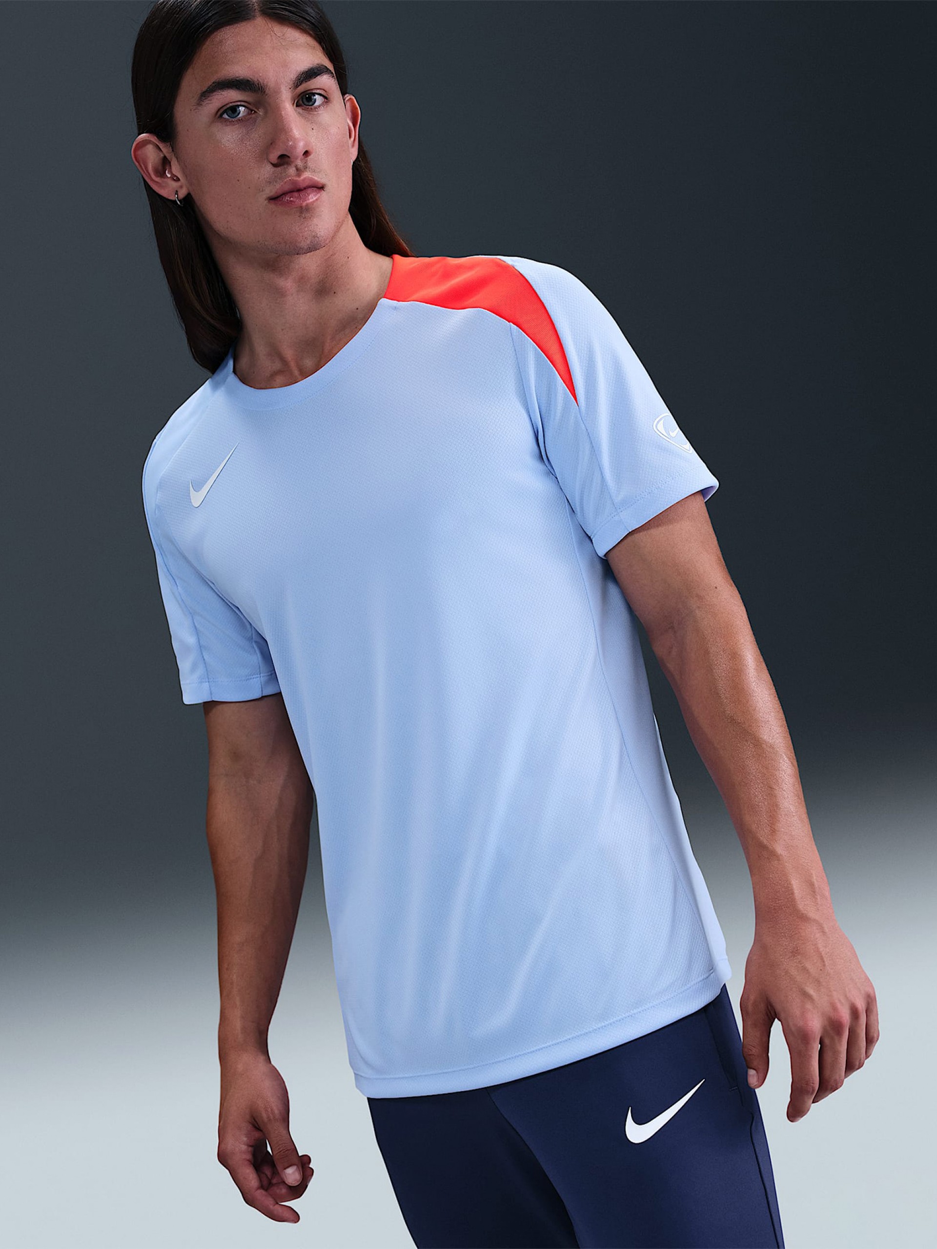 Camiseta de Fútbol Nike Dri-FIT Strike Total 90 Azul Para Hombre