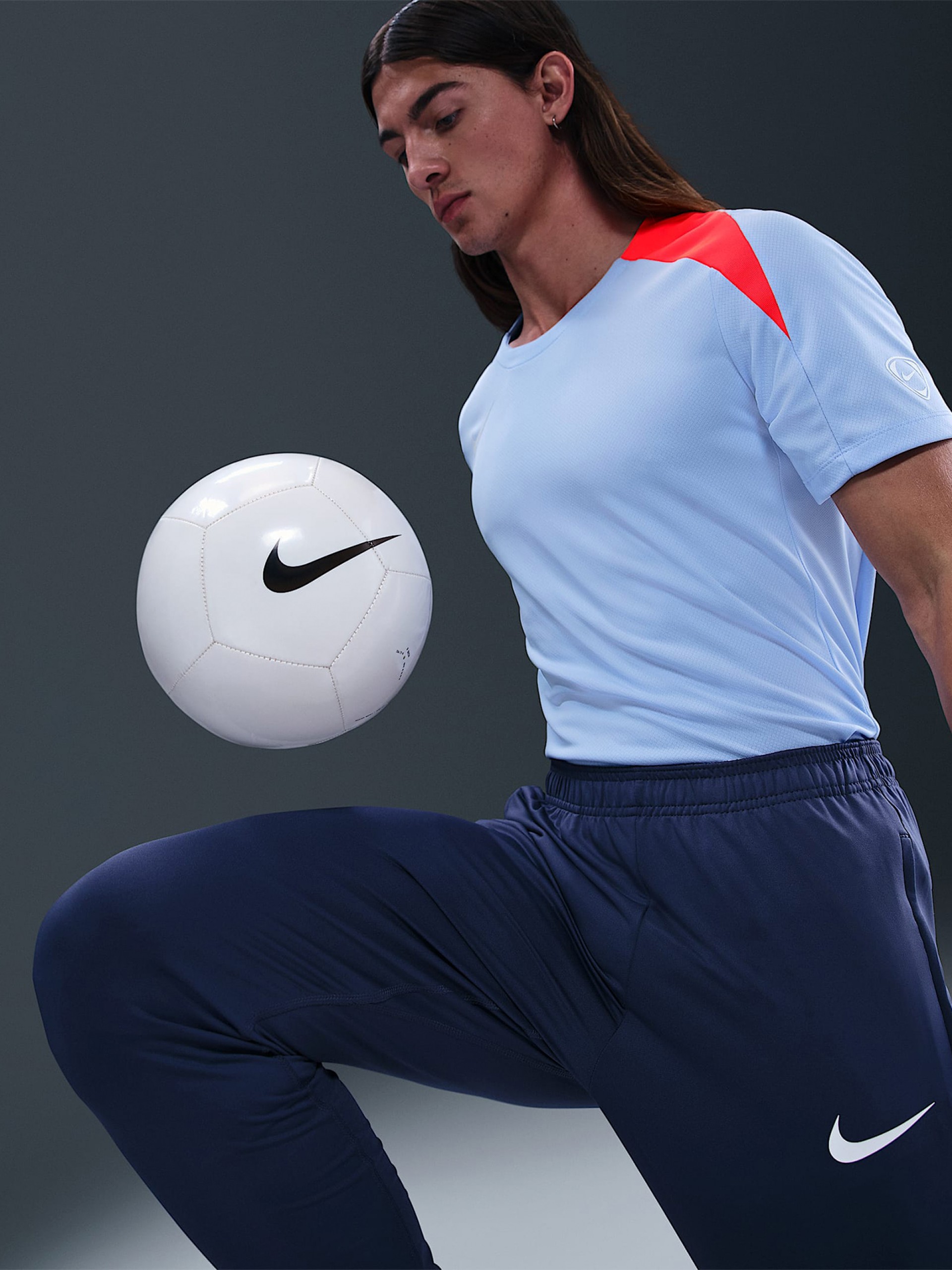 Camiseta de Fútbol Nike Dri-FIT Strike Total 90 Azul Para Hombre