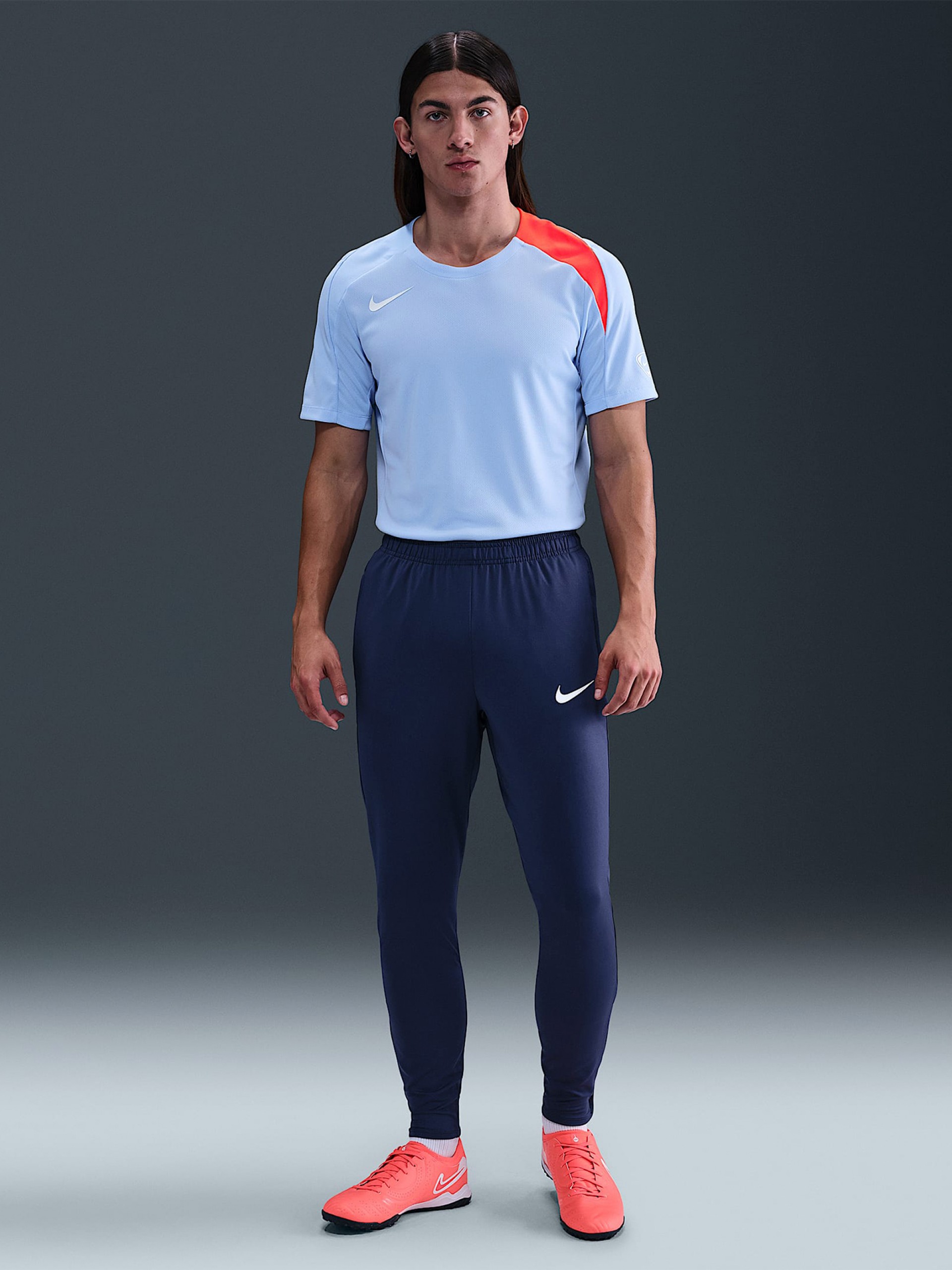 T-shirt de Futebol Nike Dri-FIT Strike Total 90 Azul Para Homem