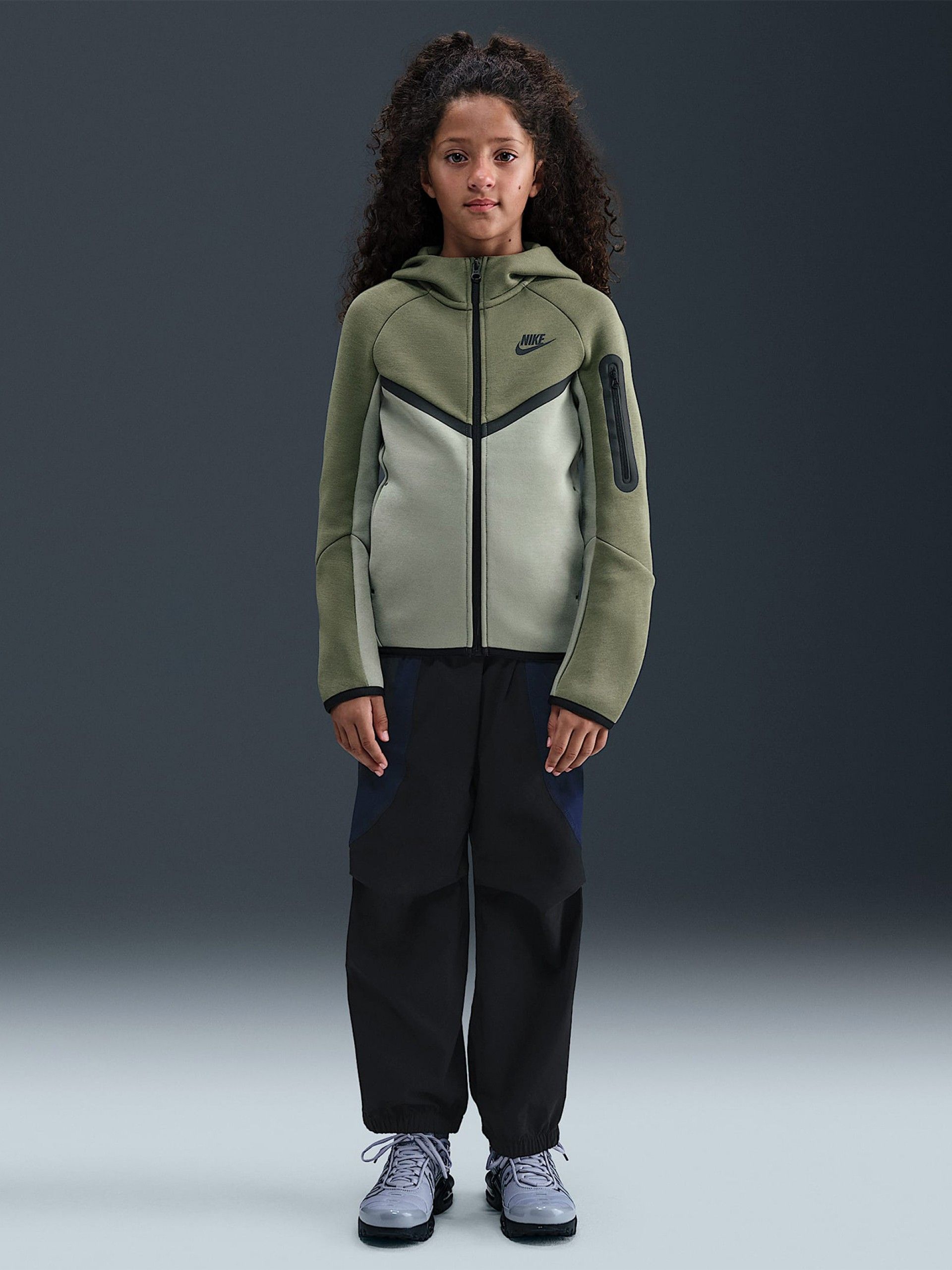 Chaqueta con Capucha Nike Sportswear Tech Fleece Júnior Verde