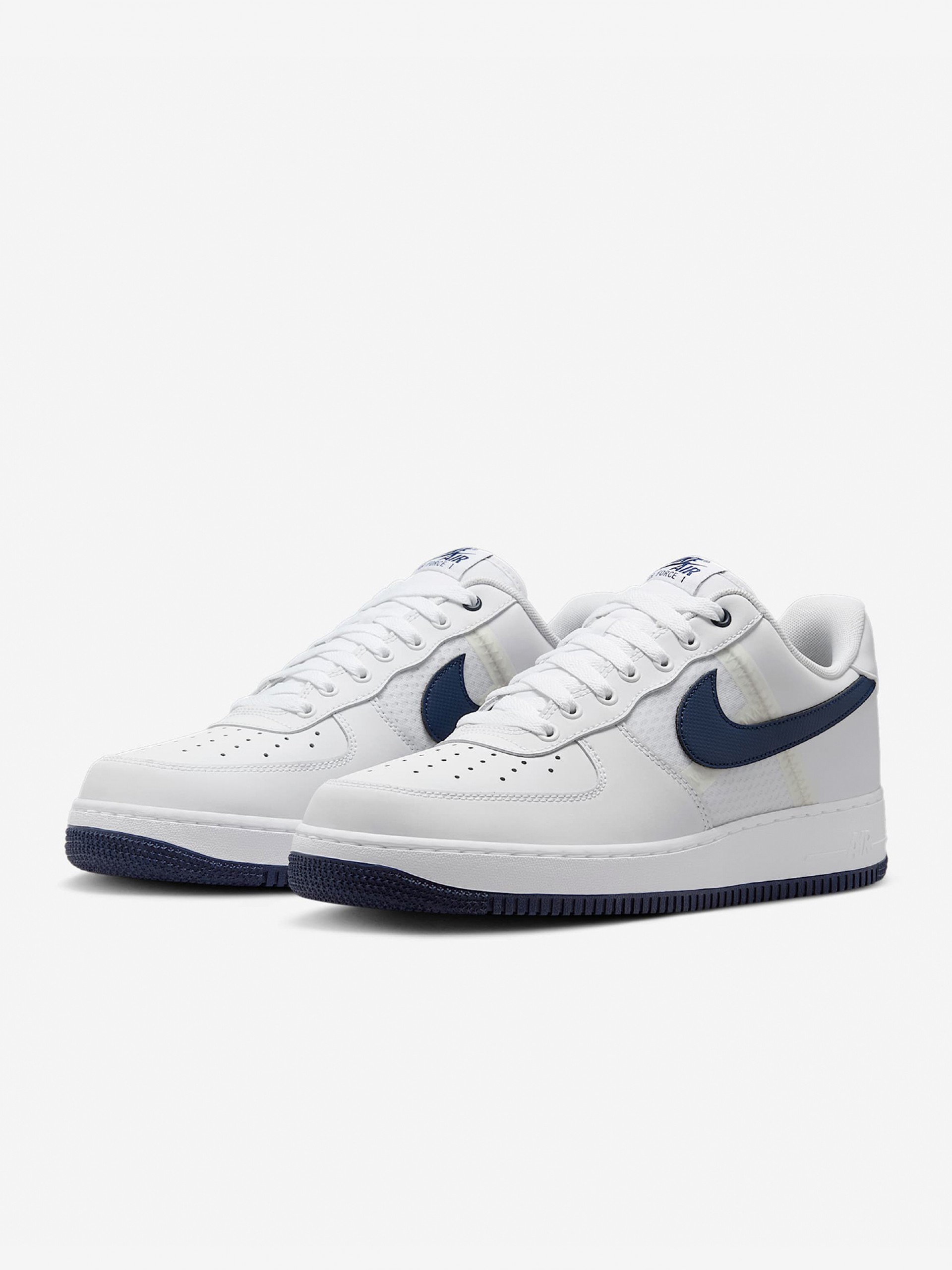 Nike Air Force 1 07 LV8 White and Blue Sneakers For Men