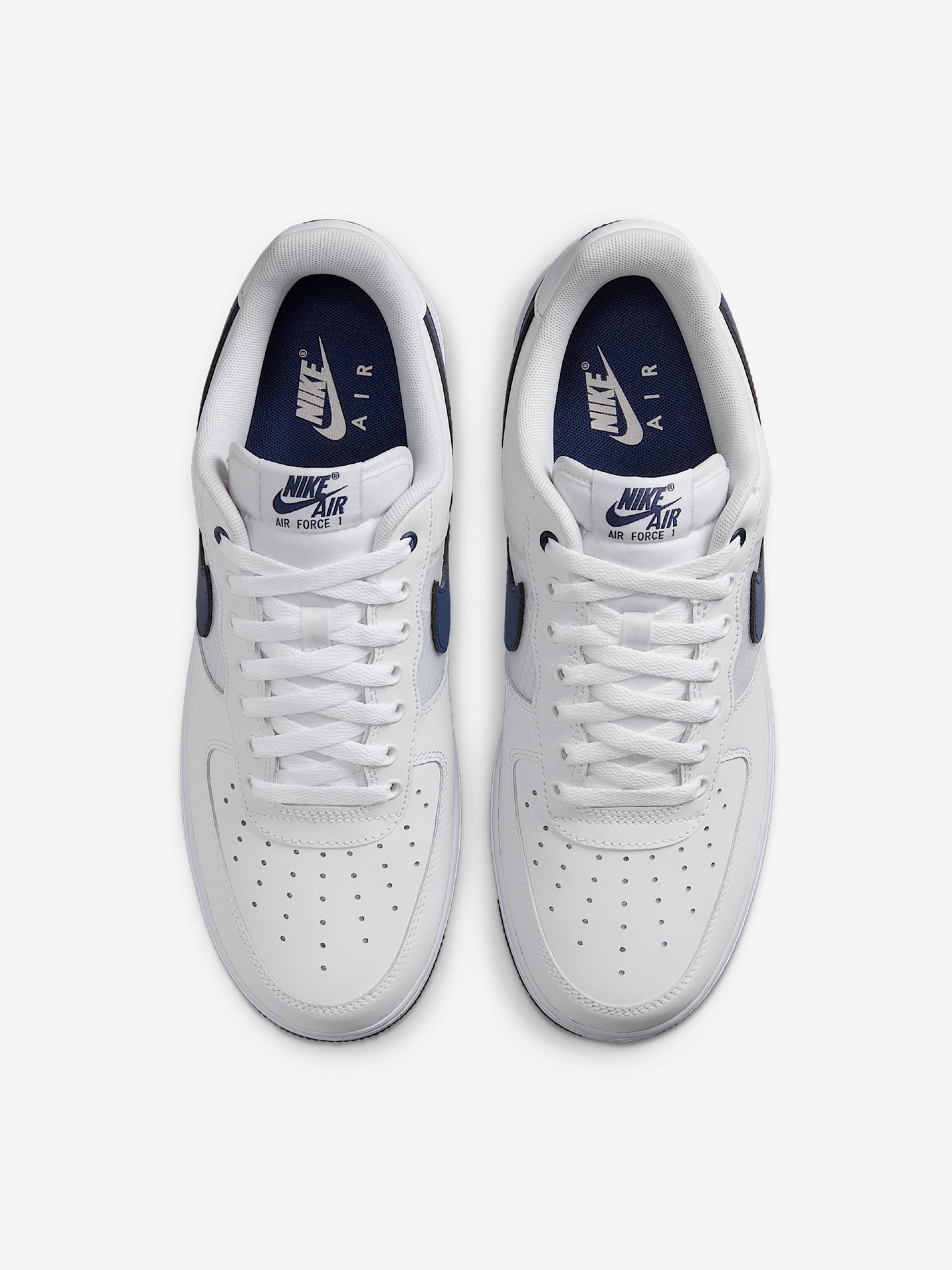 Nike Air Force 1 07 LV8 White and Blue Sneakers For Men
