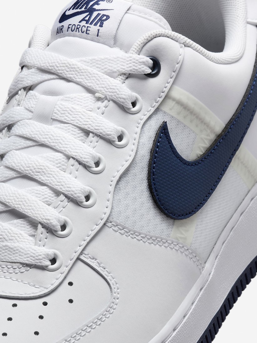 Sapatilhas Nike Air Force 1 07 LV8 Brancas e Azuis Para Homem