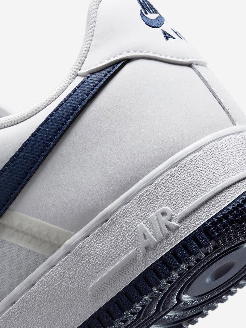 Sapatilhas Nike Air Force 1 07 LV8 Brancas e Azuis Para Homem