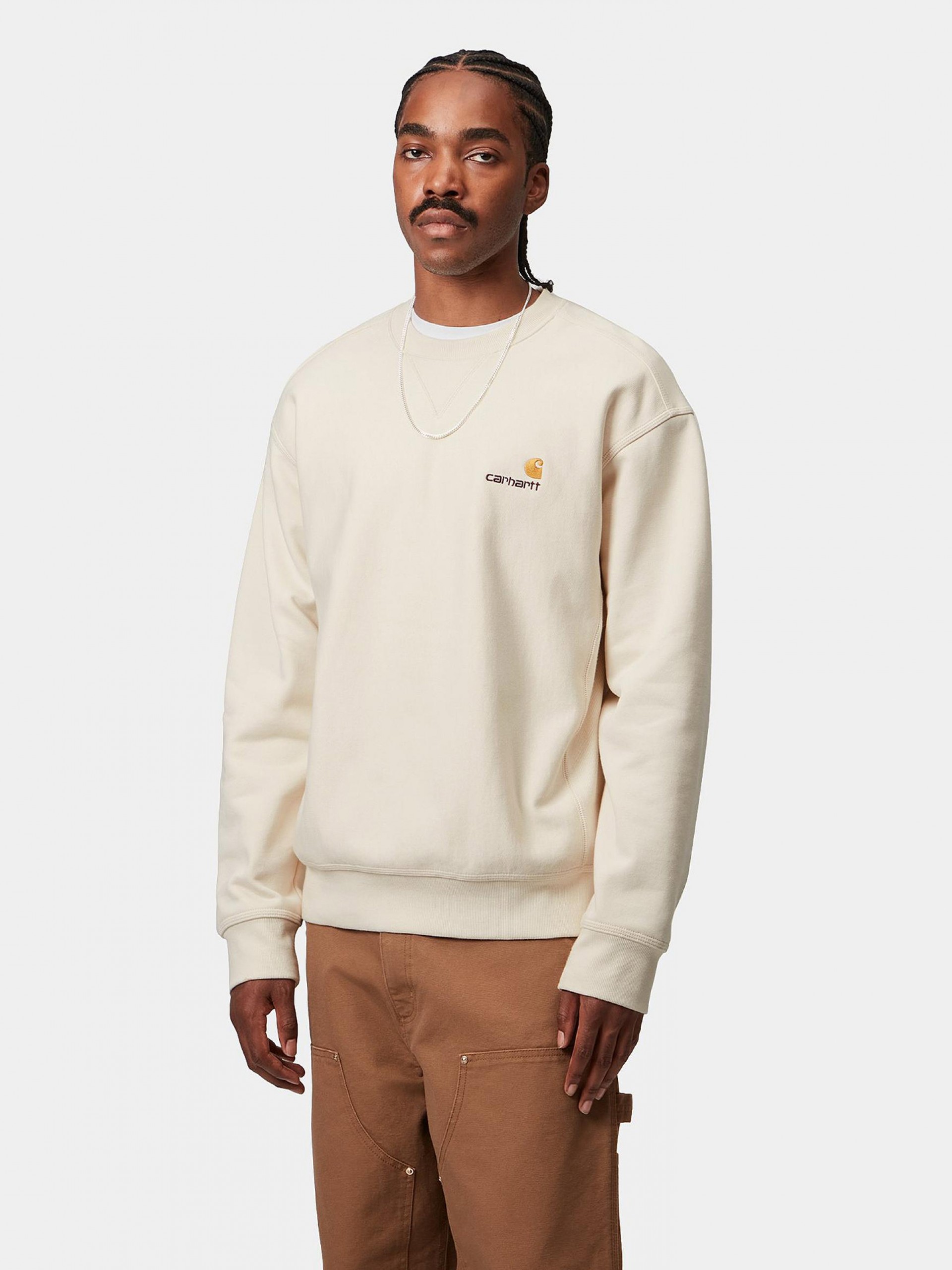 Camisola Carhartt WIP American Script Bege