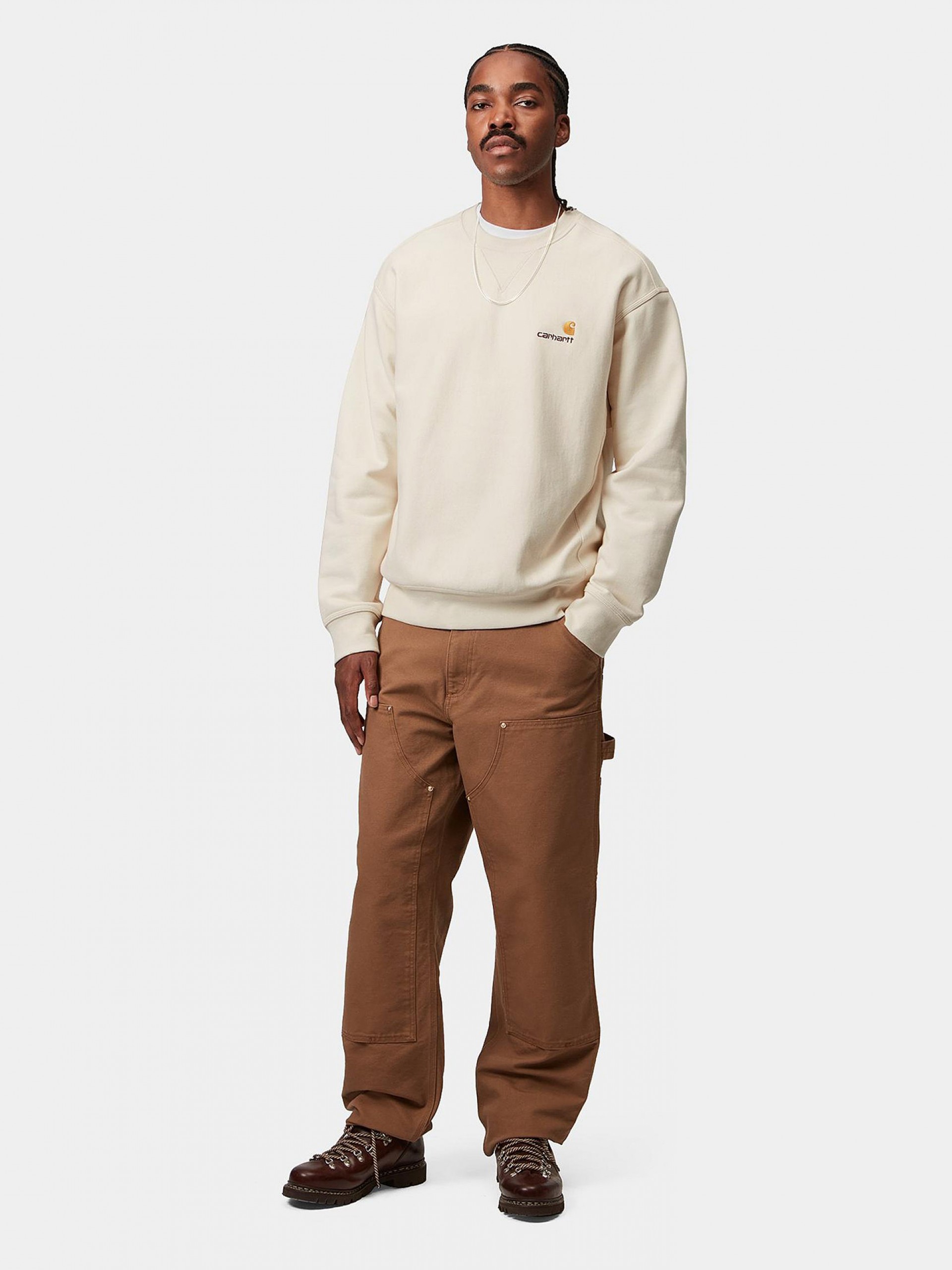 Camisola Carhartt WIP American Script Bege