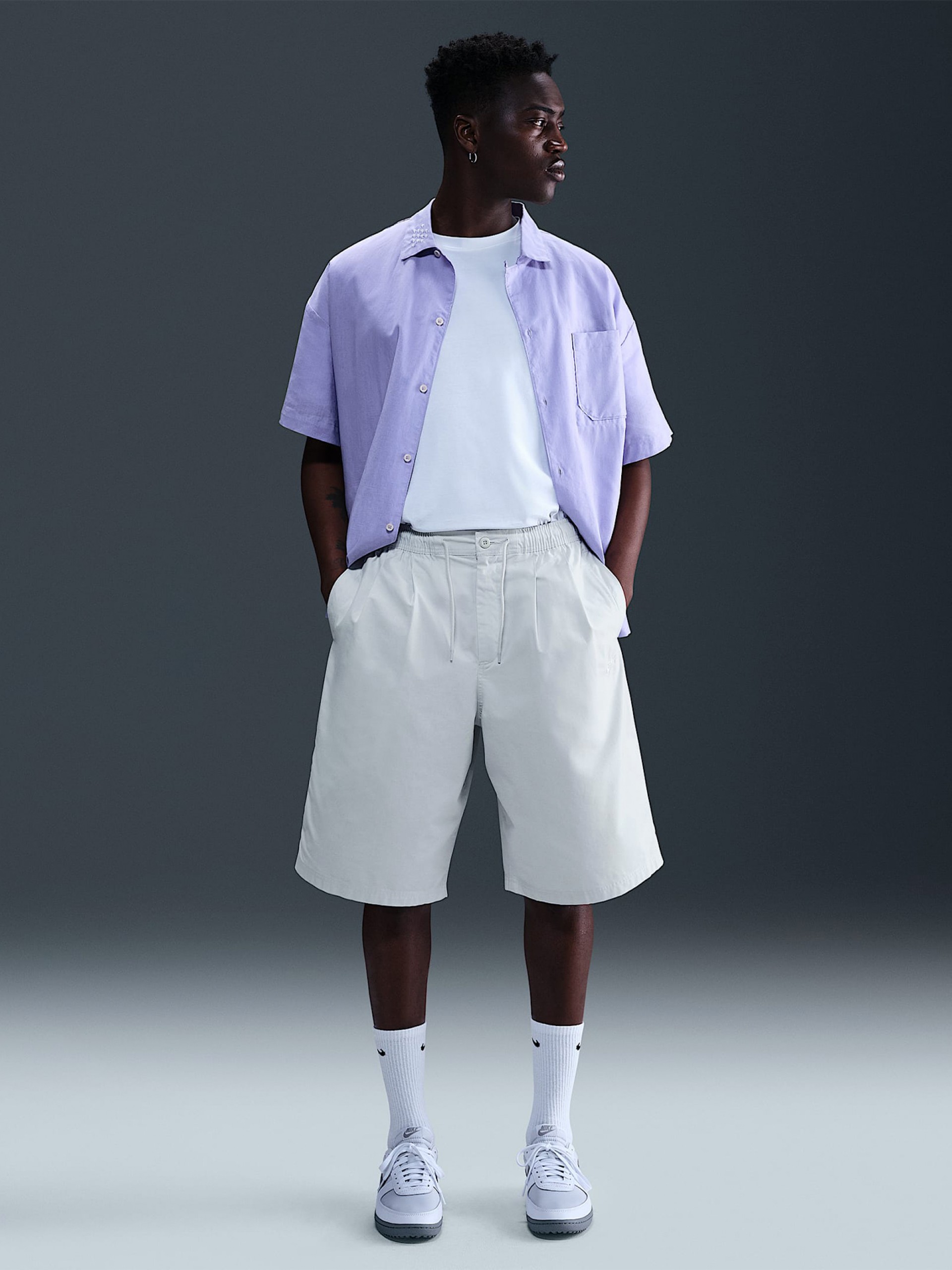 Pantalones Cortos Nike Club Grises Para Hombre