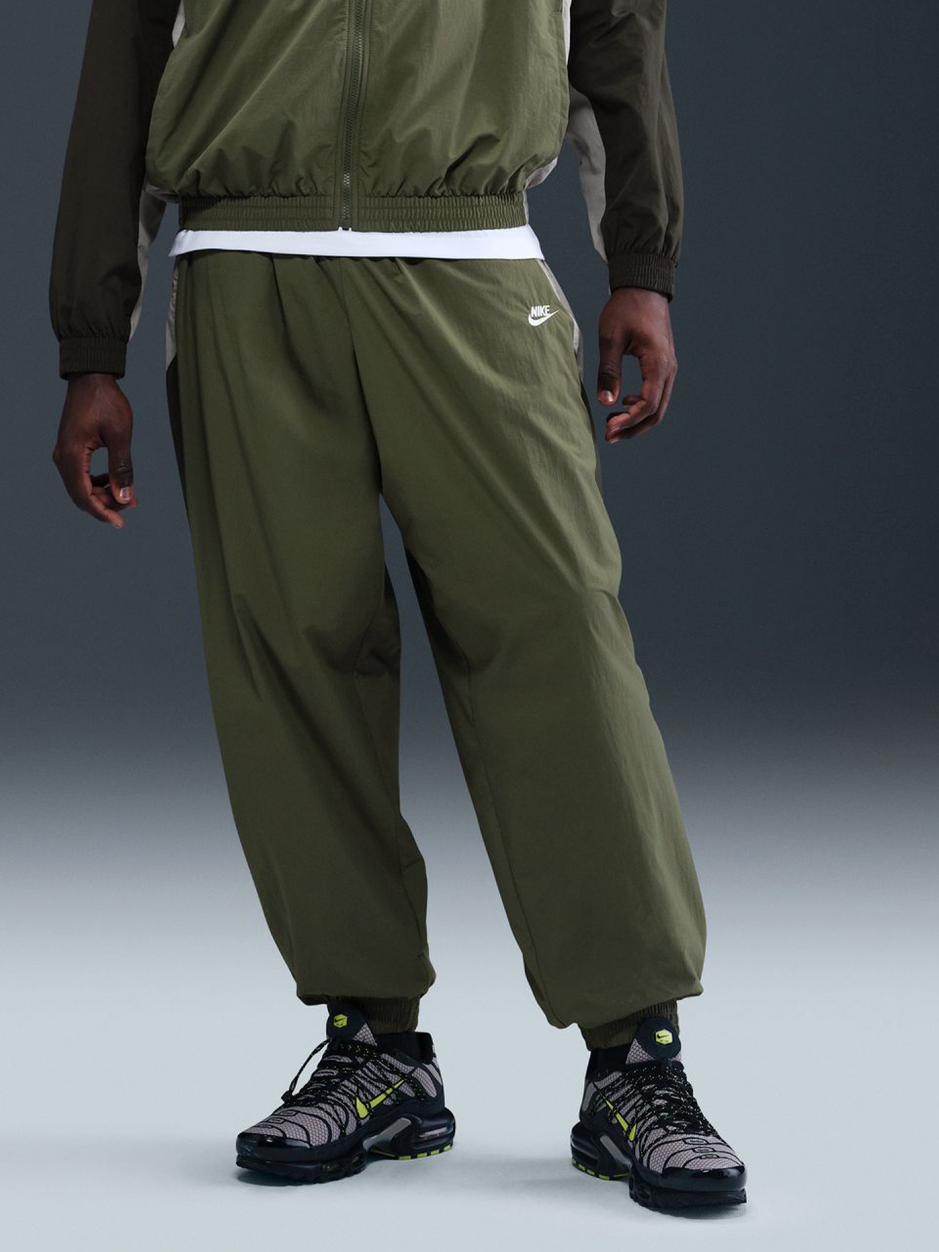 Pantalones Nike Club Woven Oversized Verdes Para Hombre
