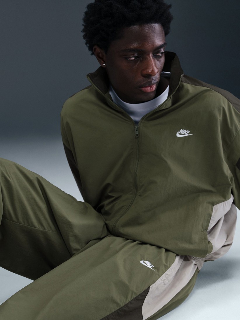 Nike Club Woven Oversized Green Trousers For Men