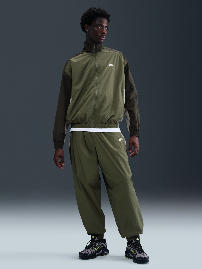 Nike Club Woven Oversized Green Trousers For Men