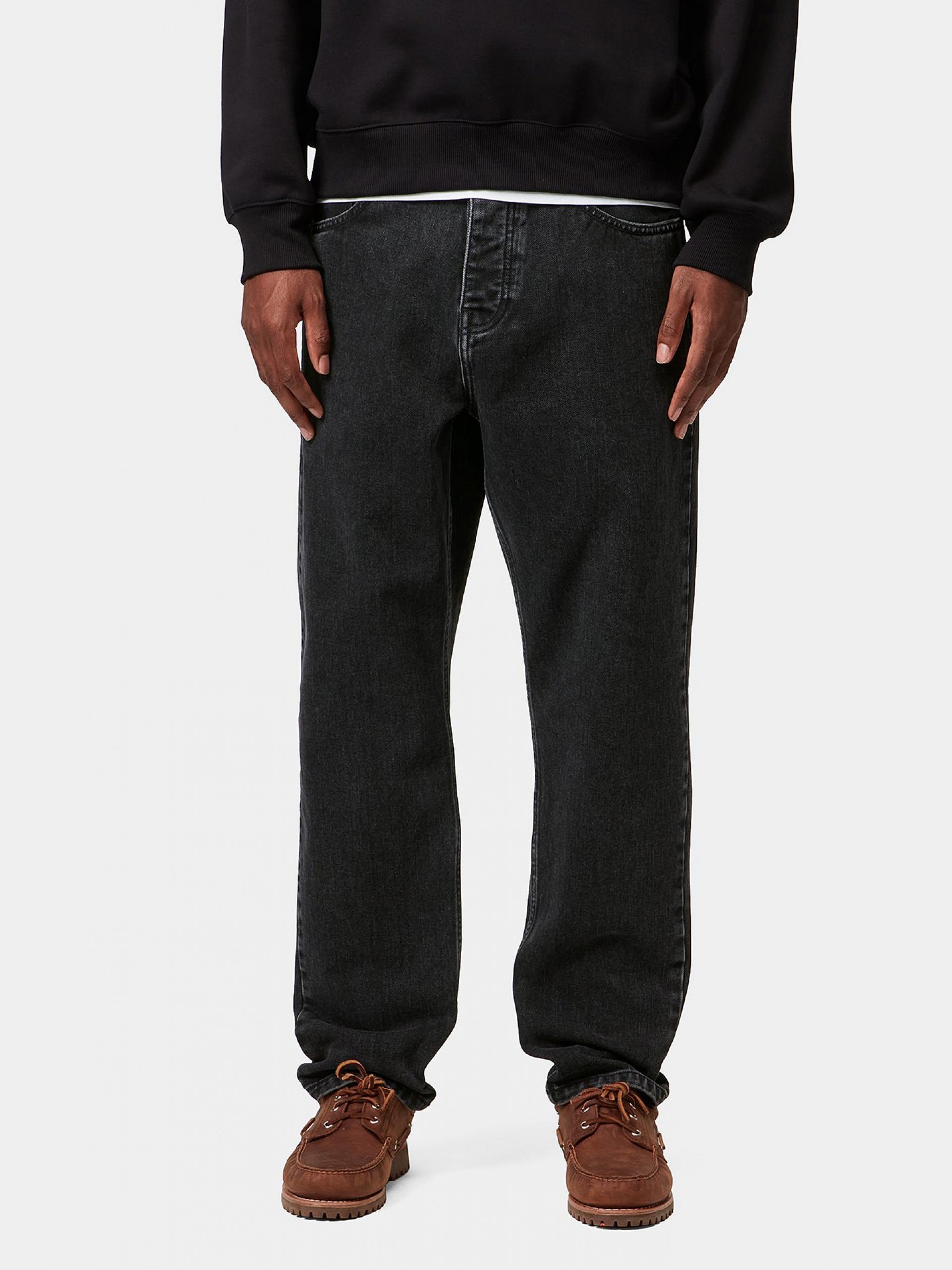 Calças de Ganga Carhartt WIP Newel Pretas