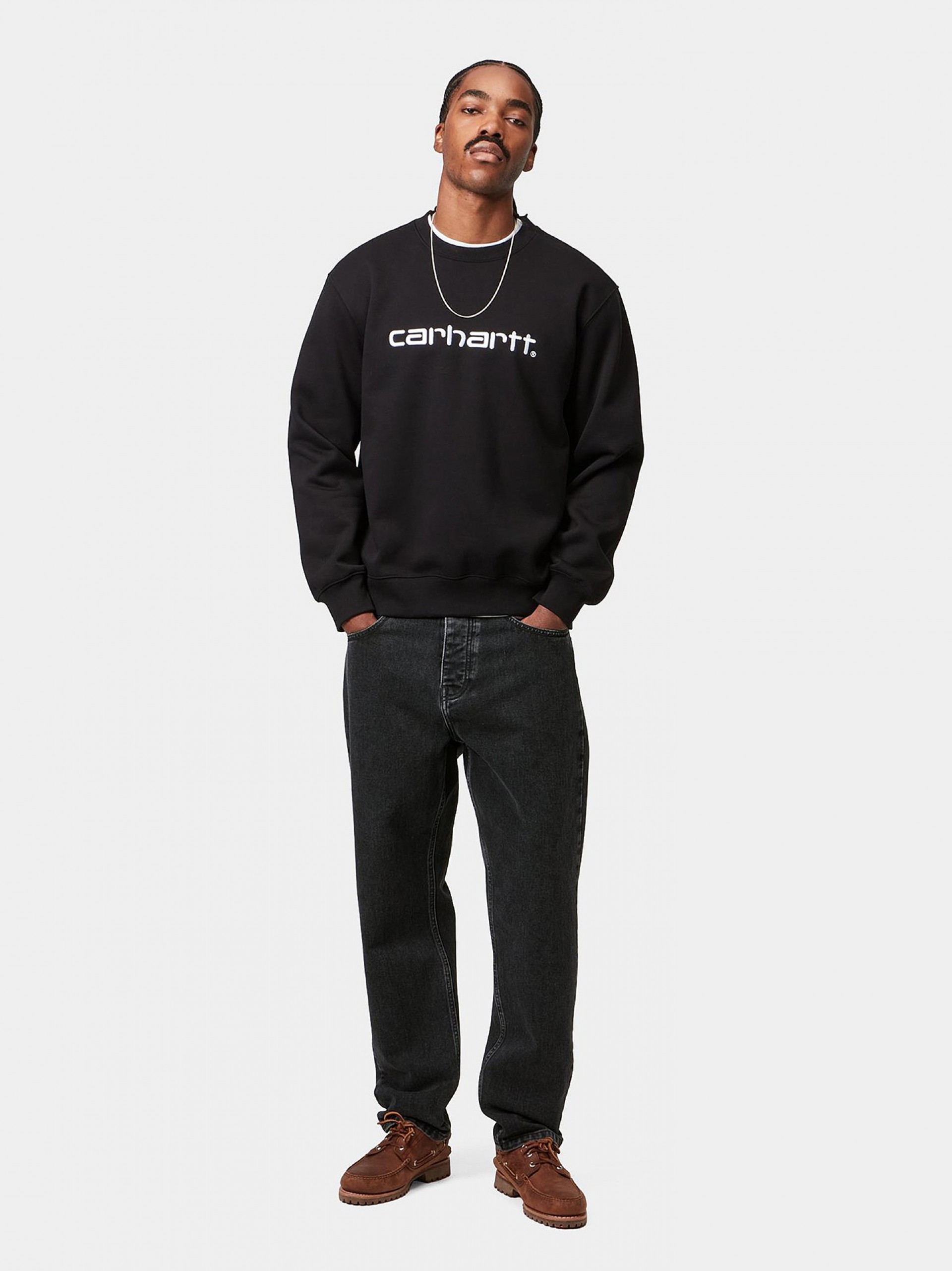 Calças de Ganga Carhartt WIP Newel Pretas