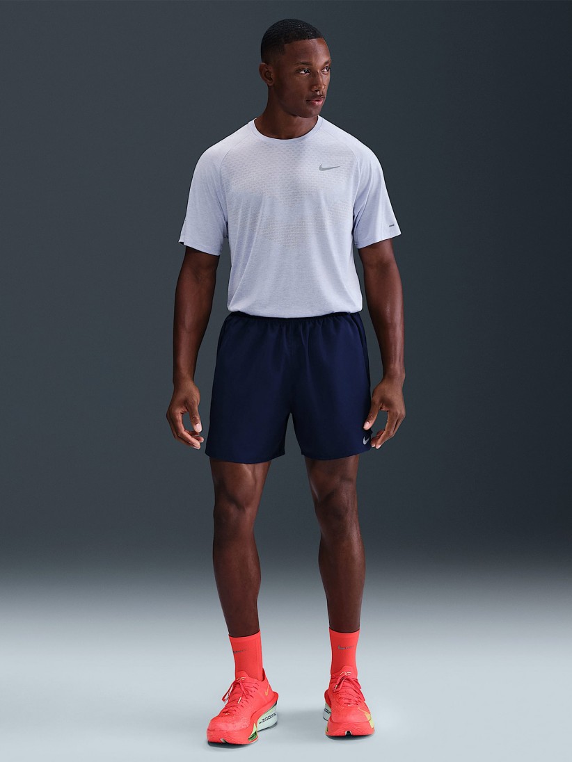 T-shirt de Running Nike Stride Dri-FIT ADV Azul Para Homem