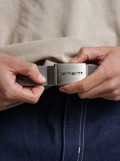 Cinturn Carhartt WIP Chrome Gris