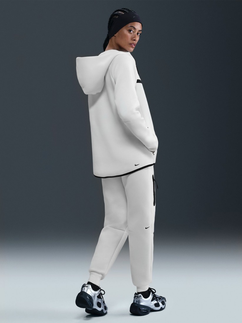 Chaqueta con Capucha Nike Sportswear Tech Fleece Windrunner Blanca Para Mujer