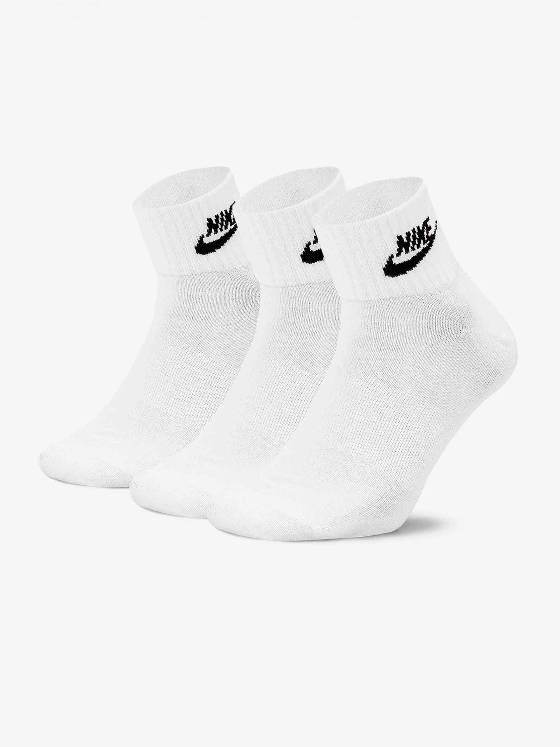 Meias Nike Everyday Essential Ankle Brancas (3 Pares)