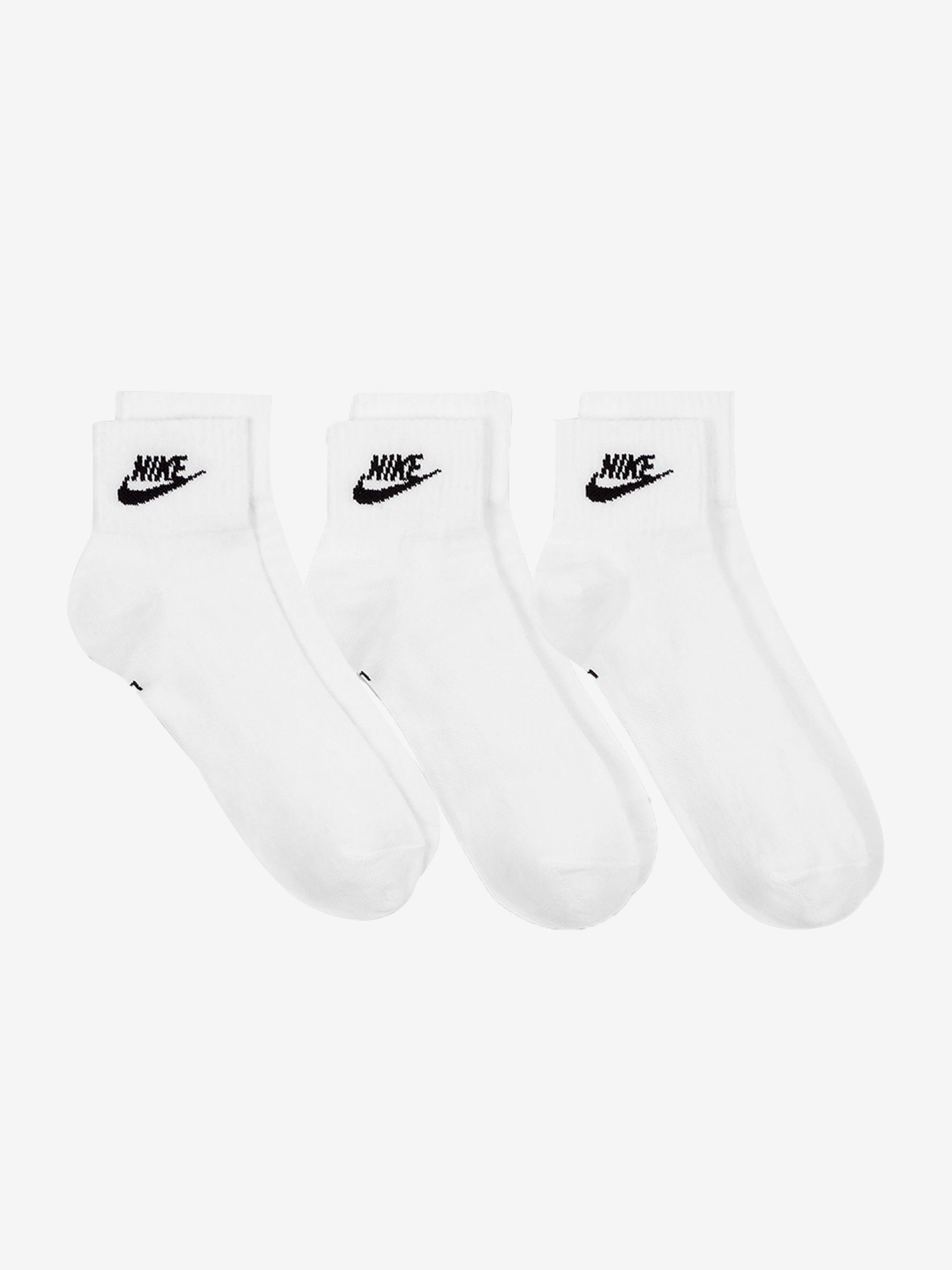 Meias Nike Everyday Essential Ankle Brancas (3 Pares)