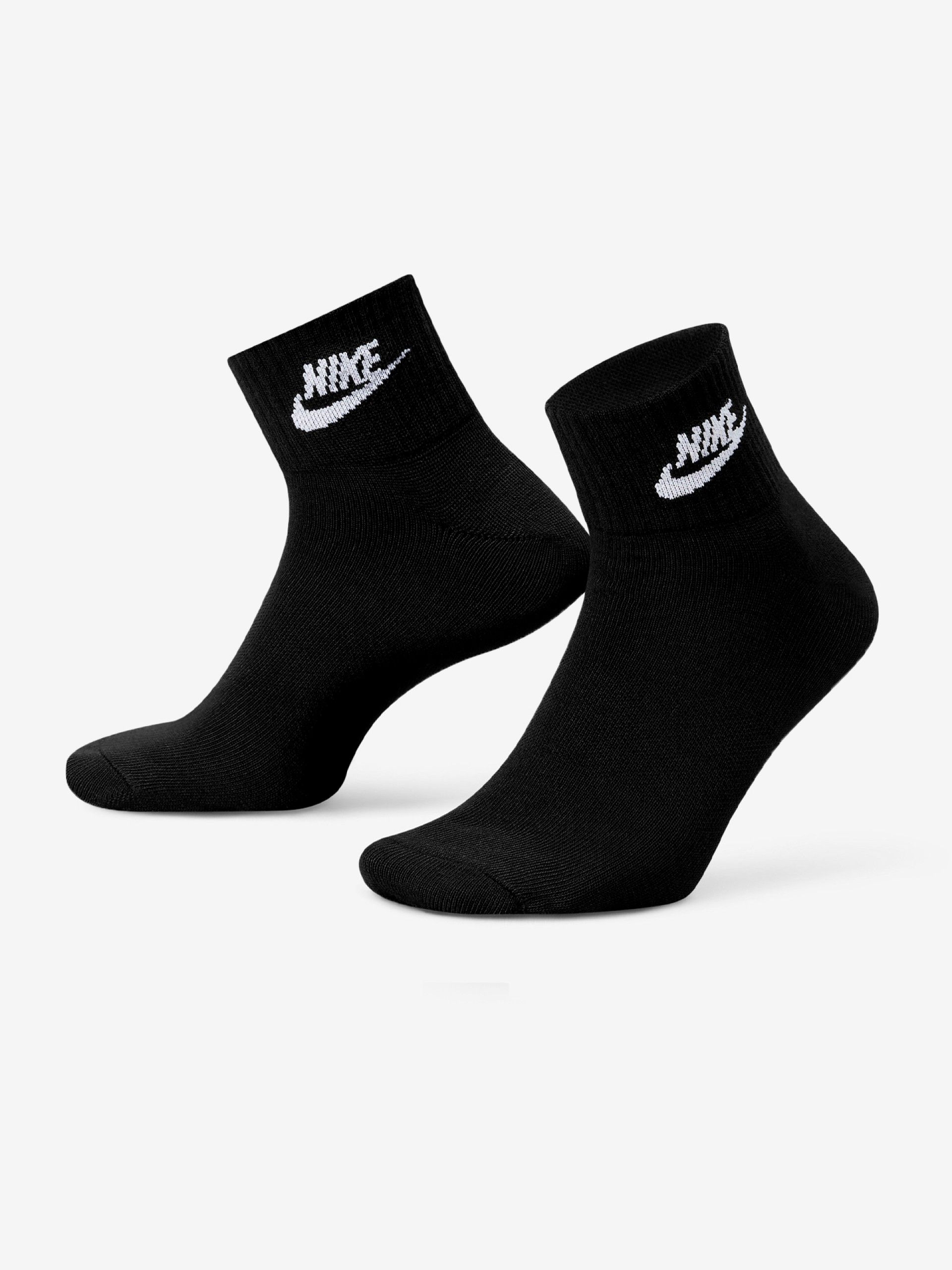 Nike Everyday Essential Ankle Black Socks (3 Pairs)