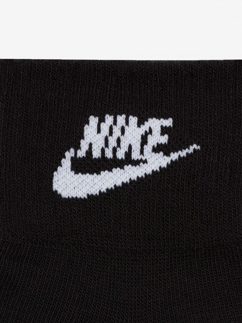 Meias Nike Everyday Essential Ankle Pretas (3 Pares)