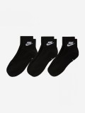 Meias Nike Everyday Essential Ankle Pretas (3 Pares)