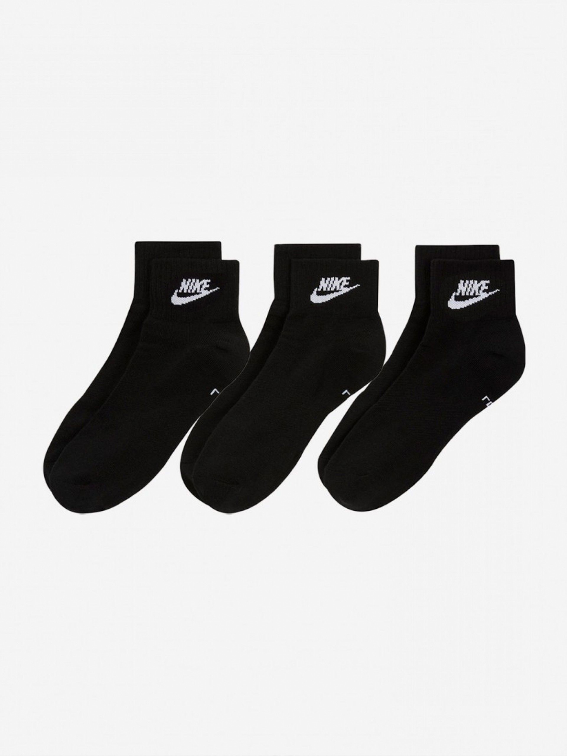 Nike Everyday Essential Ankle Black Socks (3 Pairs)