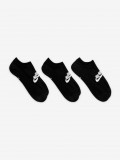 Meias Nike Sportswear Everyday Essential No-Show Pretas (3 Pares)