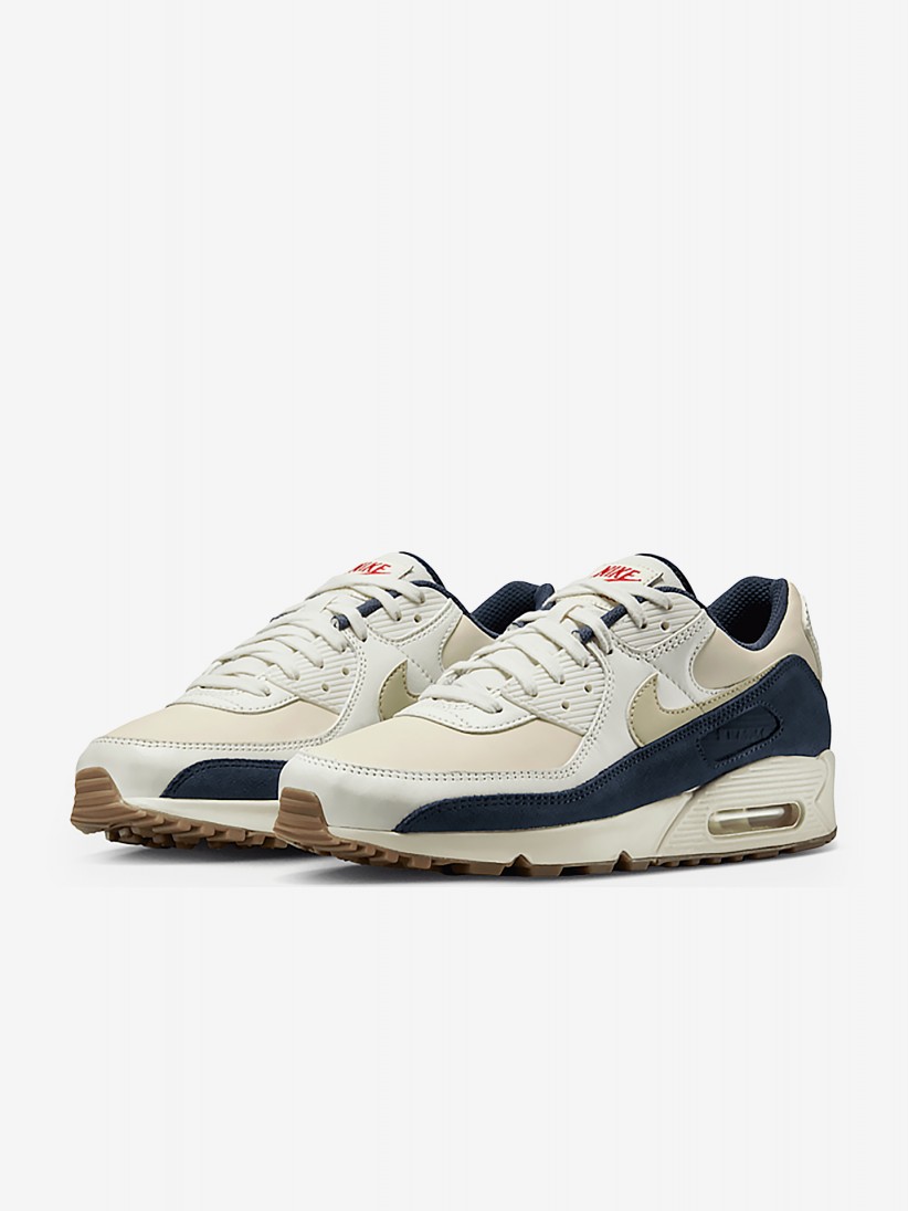 Zapatillas Nike Air Max 90 Premium Beige y Azules Para Hombre