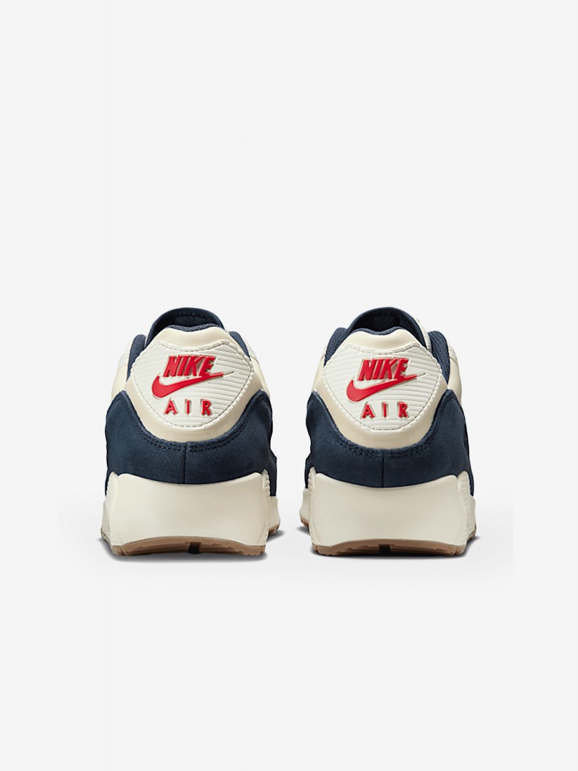 Zapatillas Nike Air Max 90 Premium Beige y Azules Para Hombre