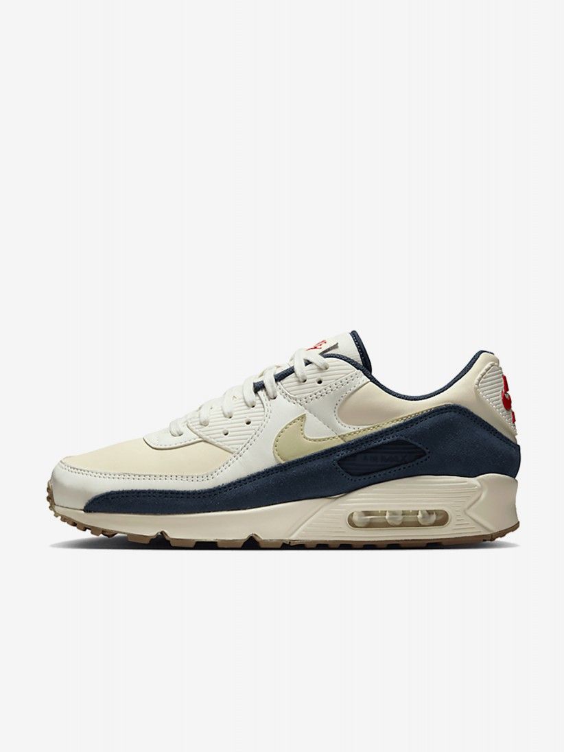 Zapatillas Nike Air Max 90 Premium Beige y Azules Para Hombre