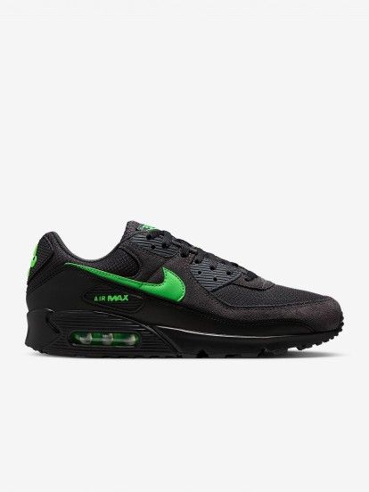 Nike Air Max 90 Grey and Green Sneakers For Men