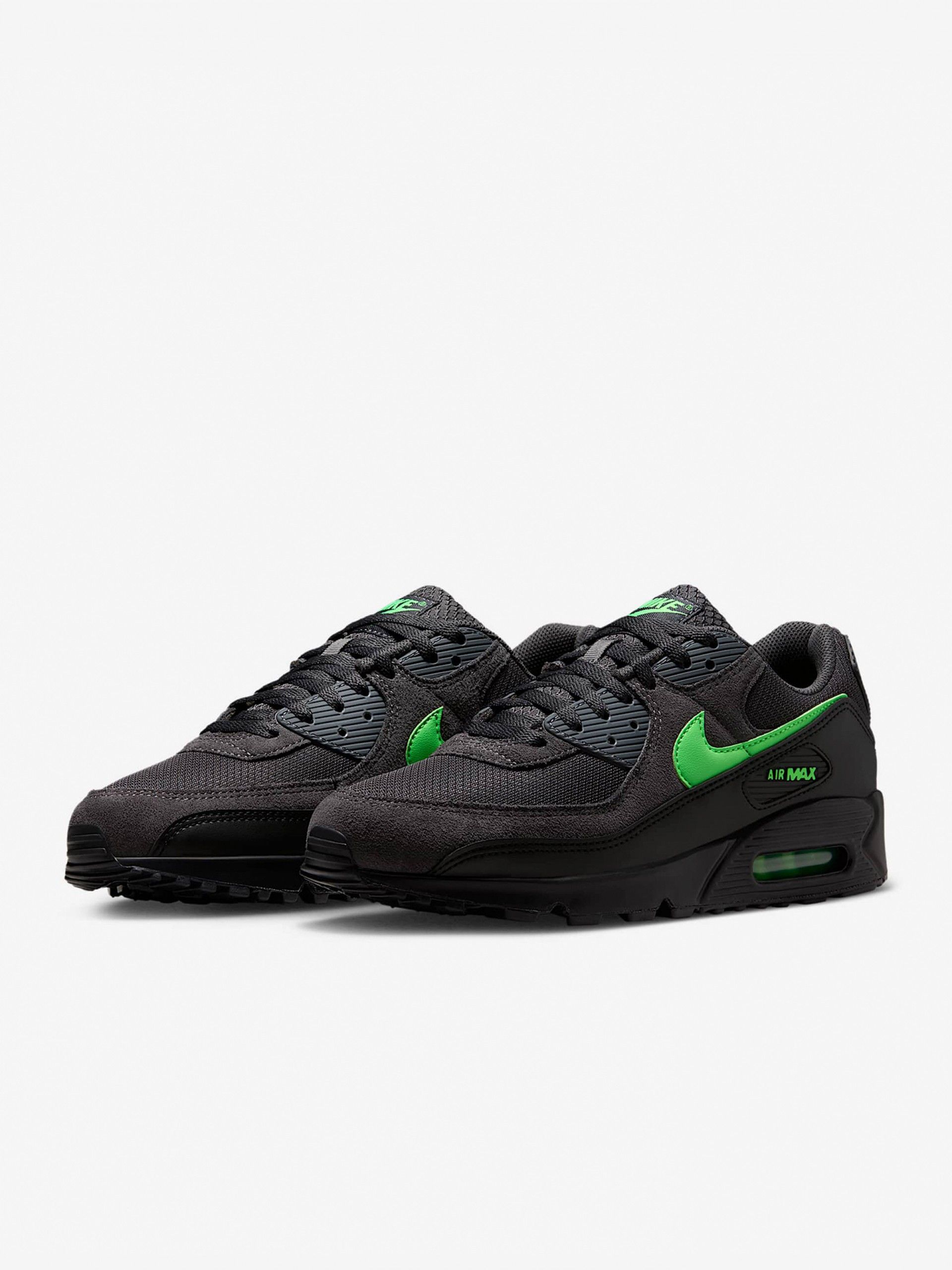 Sapatilhas Nike Air Max 90 Cinzentas e Verdes Para Homem