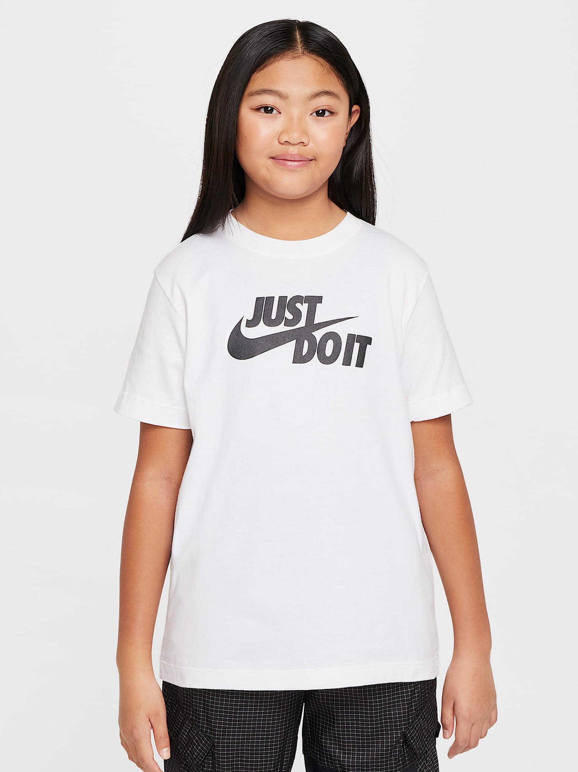 Camiseta Nike Sportswear Just Do It Júnior Blanca