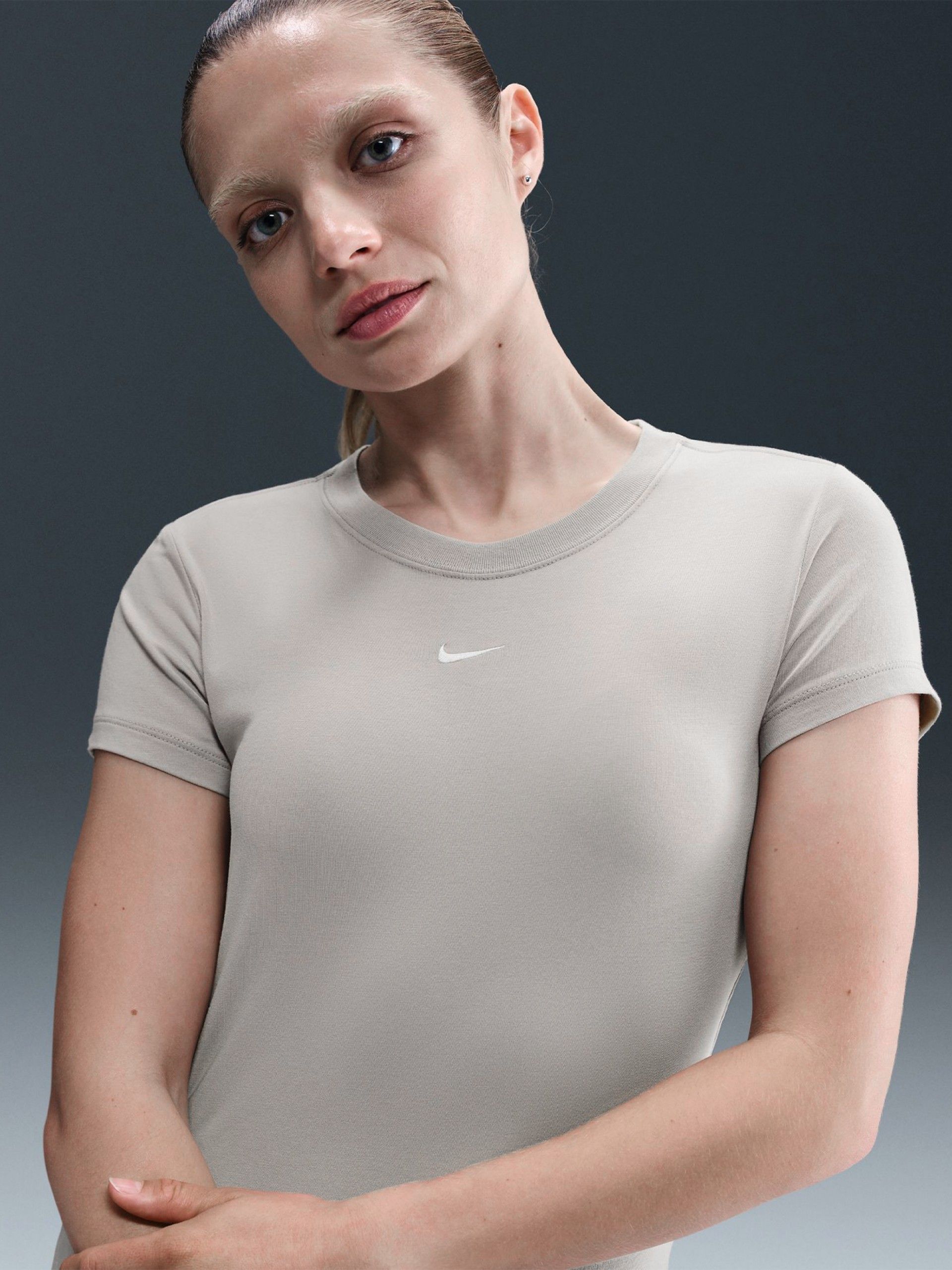 Nike Sportswear Chill Knit Grey T-shirt For Women
