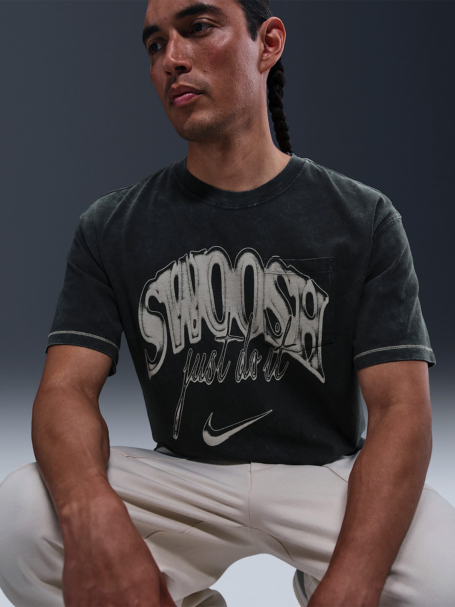 Camiseta Nike Sportswear Max90 Pocket Vintage Azul Para Hombre