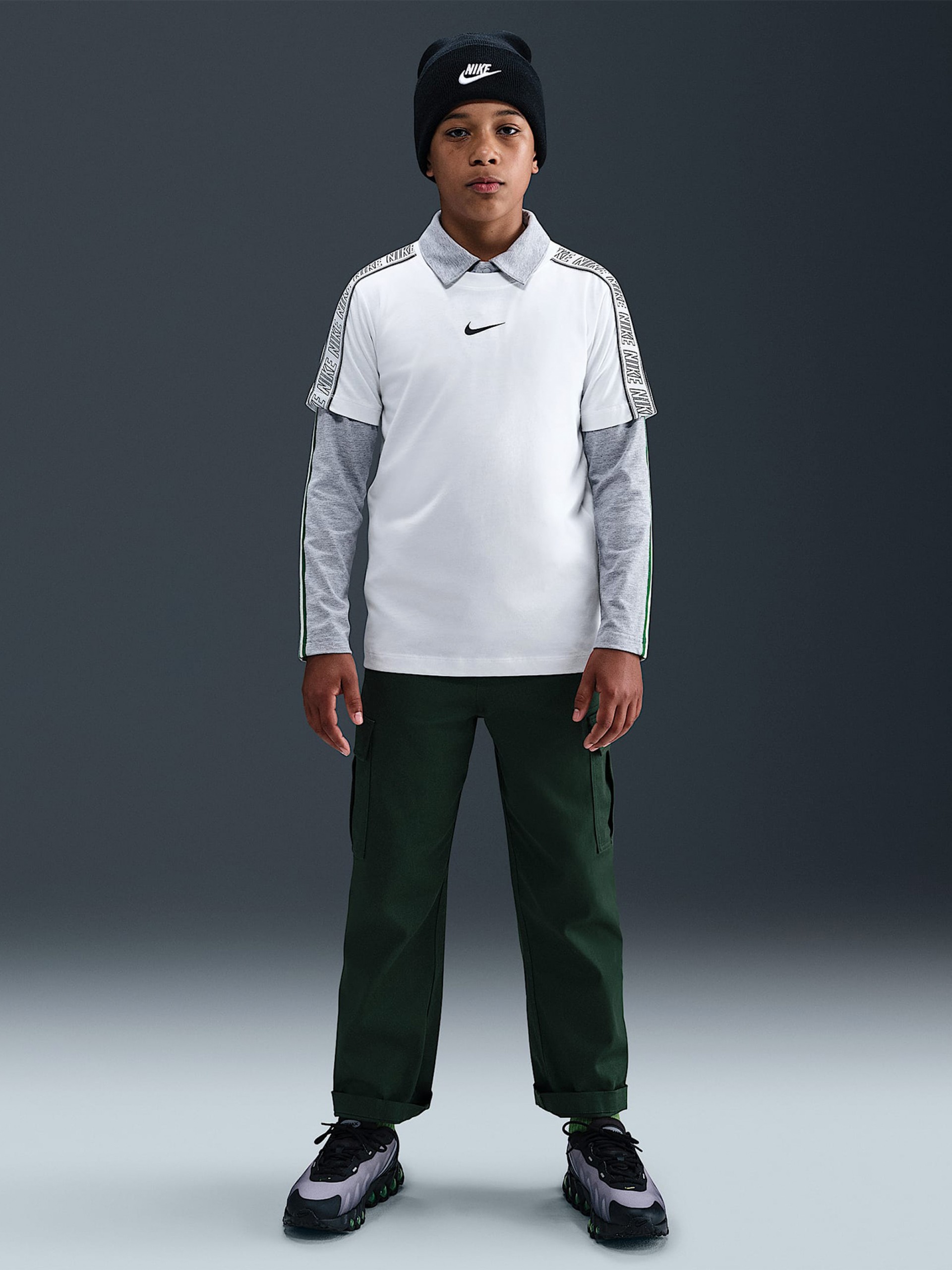 Camiseta Nike Sportswear Júnior Blanca