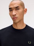 Fred Perry Striped Cuff Black T-shirt