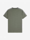 T-shirt Fred Perry Contrast Tape Ringer Verde e Preta