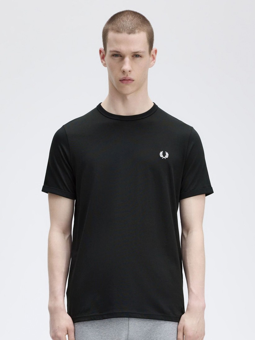 T-shirt Fred Perry Ringer Preta